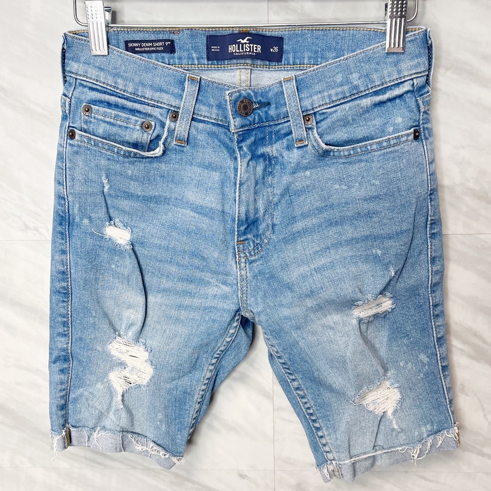 Hollister Skinny Denim Shorts 9’ Size 26